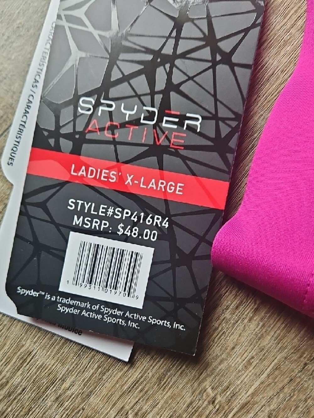 Spyder High Impact Fuschia Racerback Sports Bra (NWT) - Picture 8 of 9